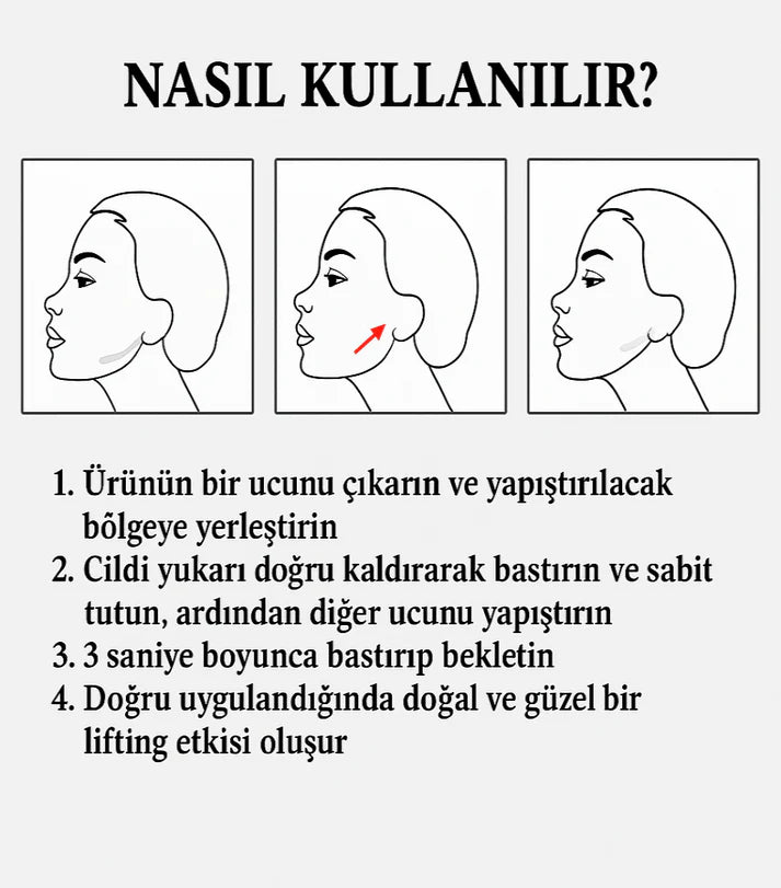 Doğal Botoks Etkili Şeffaf Bant(40 adet)
